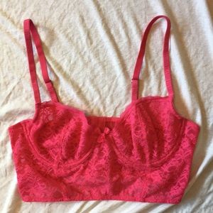 Aerie Pink Lace Underwire Bra 36B
